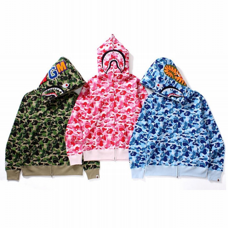 Bape Hoodie 3 Colors Green Pink Blue M-3XL B51XC808